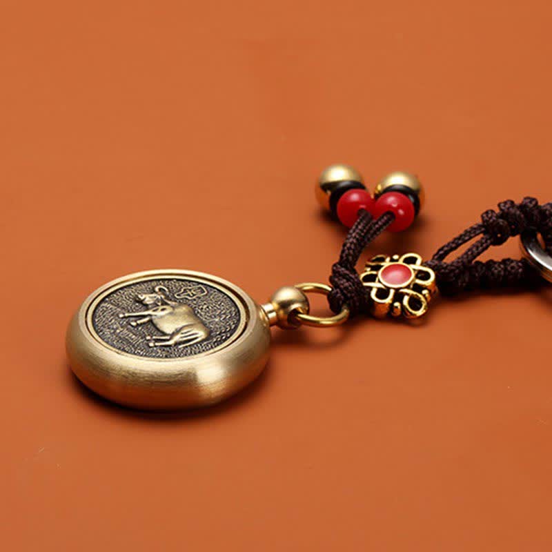 12 portachiavi zodiaco cinese benedizione ricchezza fortuna - Image 11
