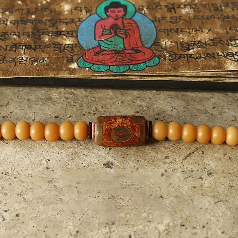Bracciale di ricchezza Bagua Vajra Buddha Stones Tibet 108 perle di Mala Bodhi Seme - Image 12