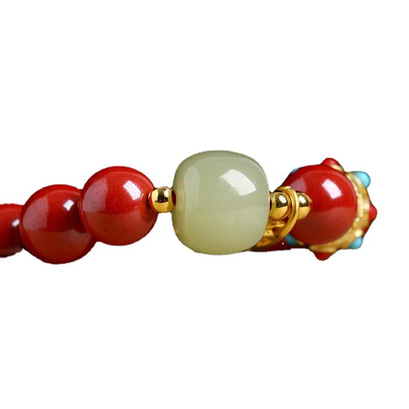 Braccialetto con ciondolo di protezione della fortuna in avventurina verde cinabro Buddha Stones - Image 17