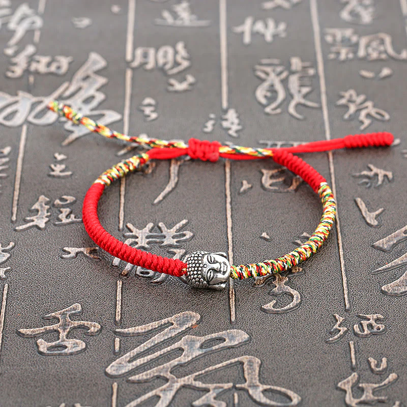 Braccialetto di corda della serenità del Buddha con nodo King Kong colorato fatto a mano di Buddha Stones - Image 6