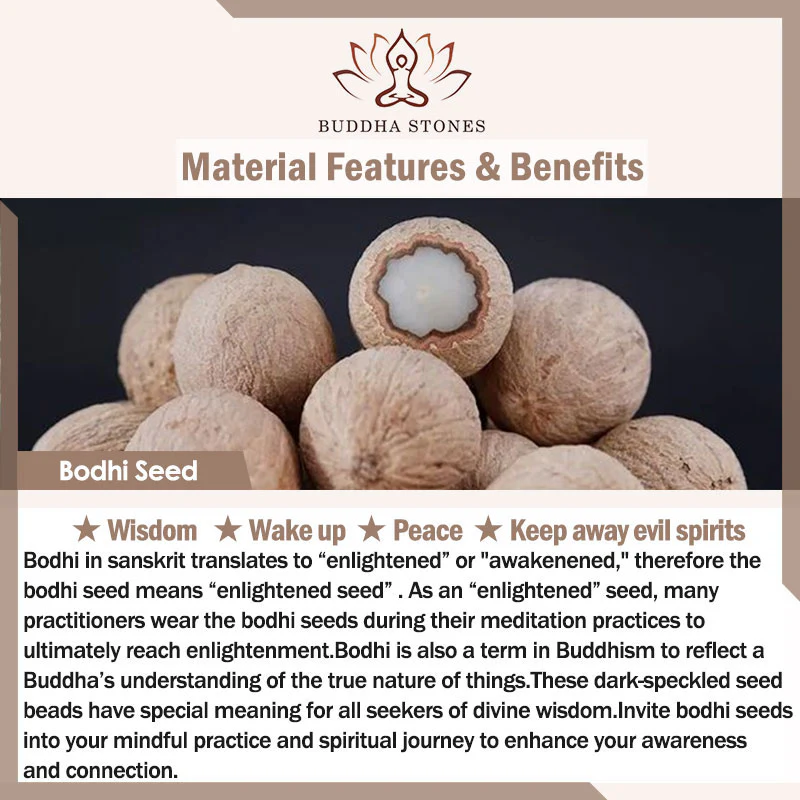 Braccialetto di protezione con 108 perle di Mala di semi di Bodhi bianchi Buddha Stones - Image 9