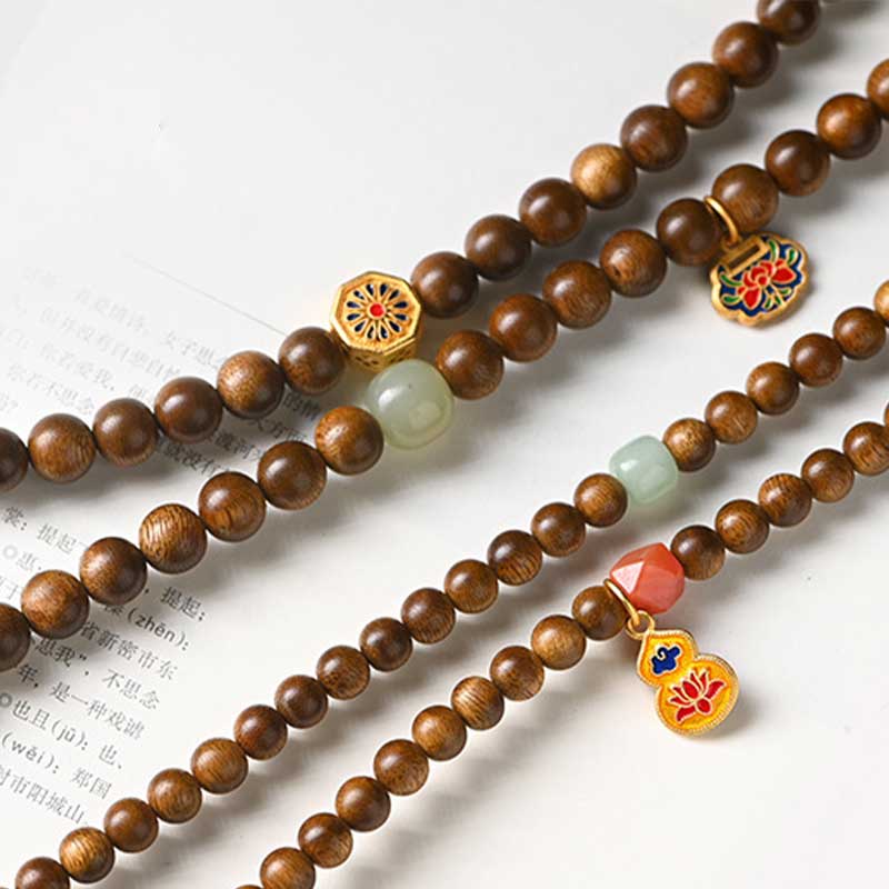 Braccialetto di protezione e calma in palissandro tibetano Buddha Stones Mala - Image 18