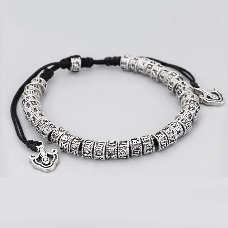 Braccialetto di purezza del mantra tibetano fatto a mano con Buddha Stones - Image 3