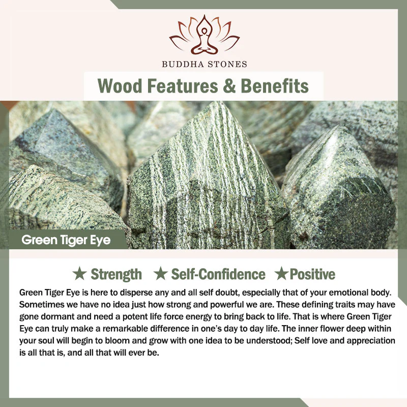 Braccialetto energetico di guarigione della crescita dell'occhio di tigre Buddha Stones - Image 13