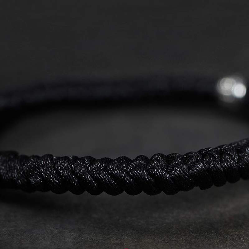 Braccialetto intrecciato con corda in argento Buddha Stones Luck Koi Fish - Image 7