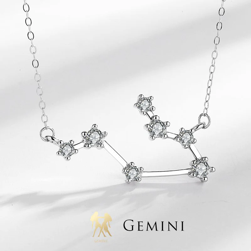 Buddha Stones 925 Sterling Silver 12 Costellazioni dello Zodiaco Astrologia Benedizione Collana Pendente - Image 7