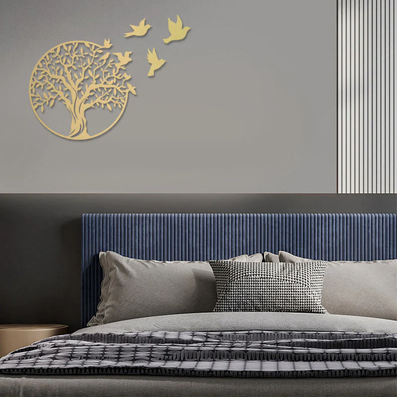 Buddha Stones Albero della vita Uccelli Cartello Regalo di inaugurazione della casa Unity Wall Art - Image 7