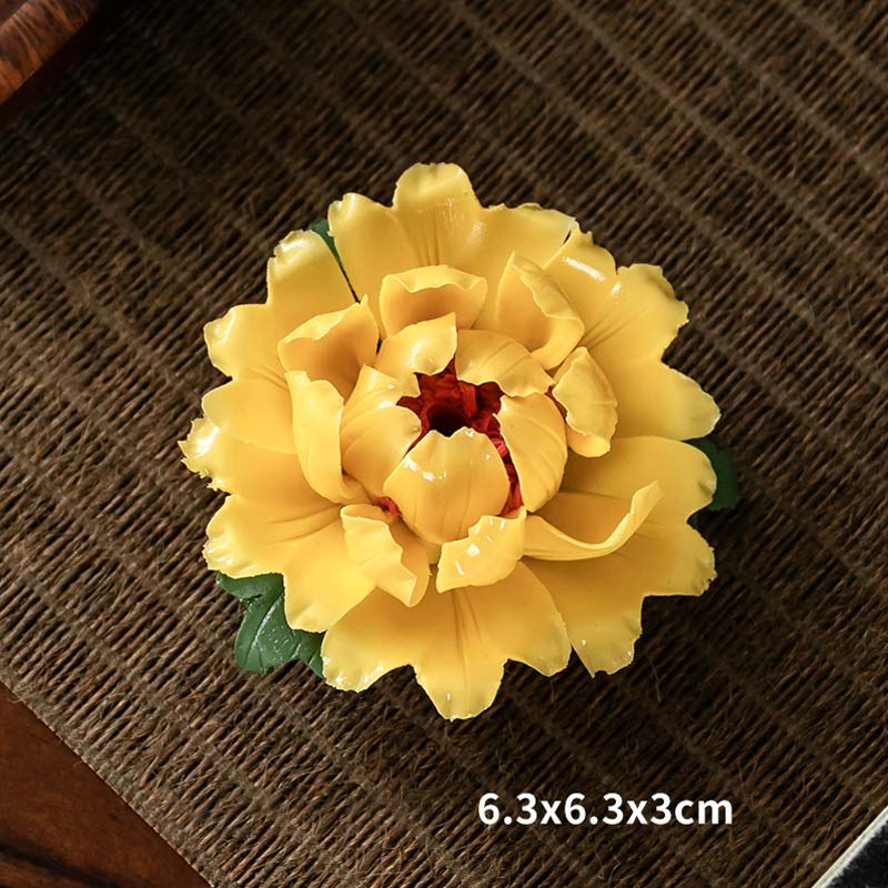 Buddha Stones, bruciatore di incenso in ceramica con benedizione del loto tibetano, decorazione - Image 14