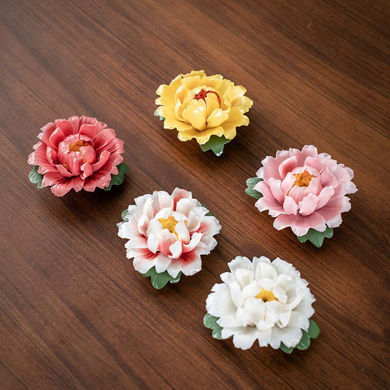 Buddha Stones, bruciatore di incenso in ceramica con benedizione del loto tibetano, decorazione - Image 3