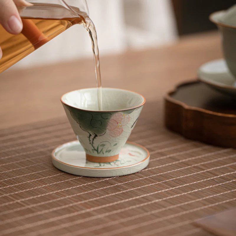 Buddha Stones Cachi Barca Koi Pesce Loto Tazza da tè in ceramica Kung Fu Tazza da tè 50ml - Image 12