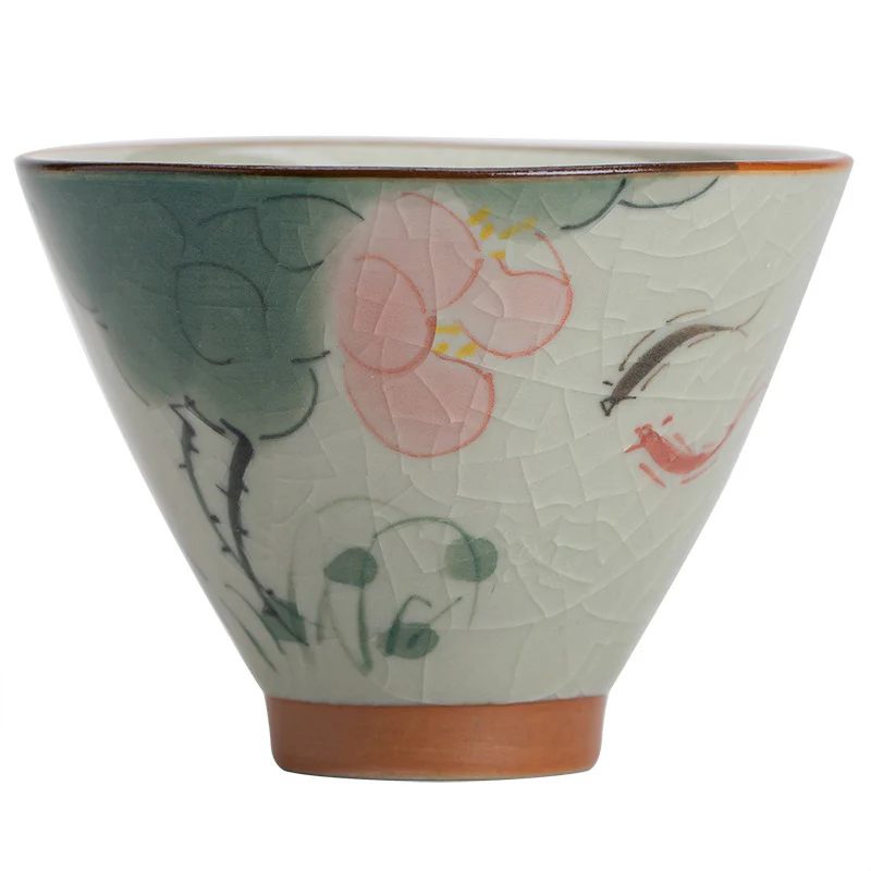 Buddha Stones Cachi Barca Koi Pesce Loto Tazza da tè in ceramica Kung Fu Tazza da tè 50ml - Image 15