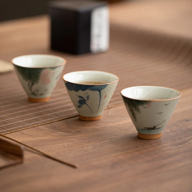 Buddha Stones Cachi Barca Koi Pesce Loto Tazza da tè in ceramica Kung Fu Tazza da tè 50ml - Image 17