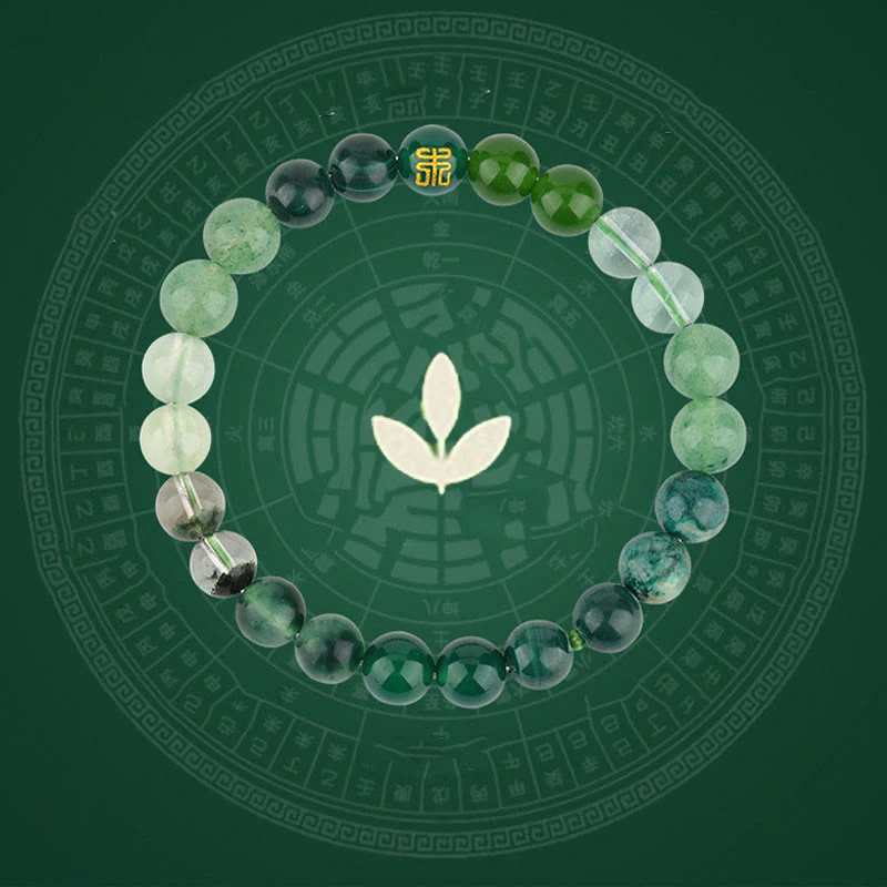 Buddha Stones Cinque Elementi Vari Agata Cristallo Quarzo Rutilato Occhio di Tigre Agata Gialla Citrino Braccialetto della Fortuna - Image 18