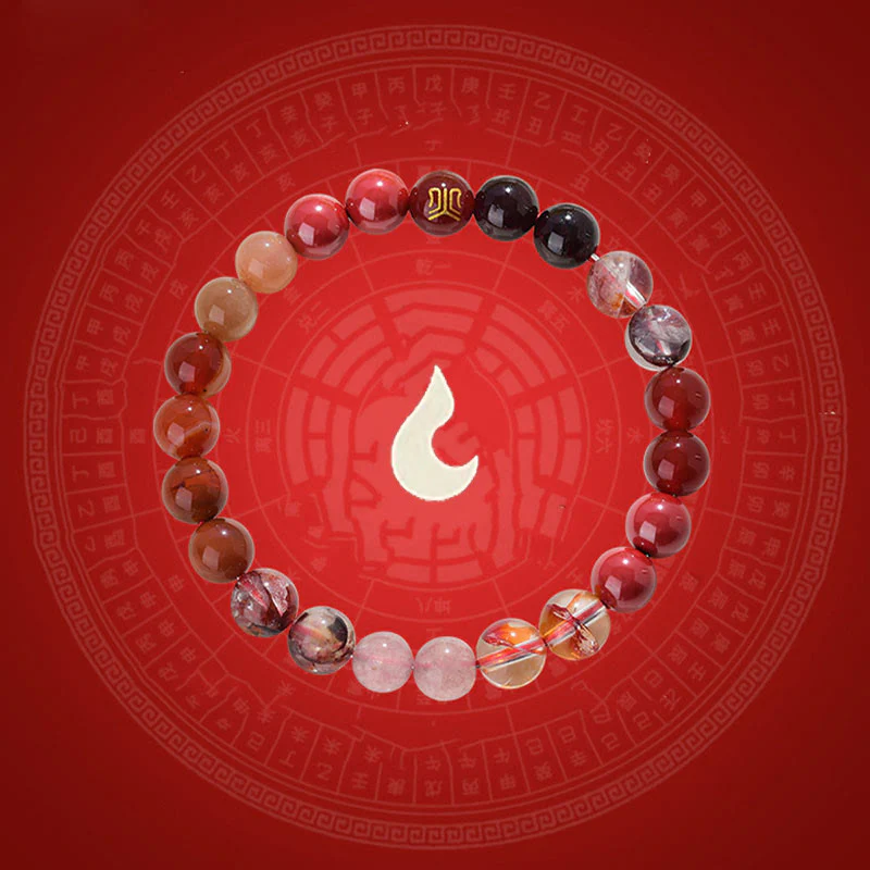 Buddha Stones Cinque Elementi Vari Agata Cristallo Quarzo Rutilato Occhio di Tigre Agata Gialla Citrino Braccialetto della Fortuna - Image 28