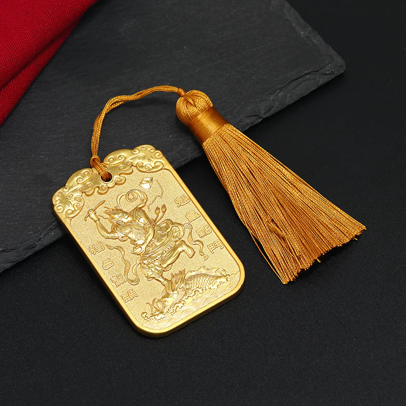 Buddha Stones Feng Shui Stella di buon auspicio Penna Wenchang Pagoda Pesce Koi Decorazione da appendere all'auto - Image 5