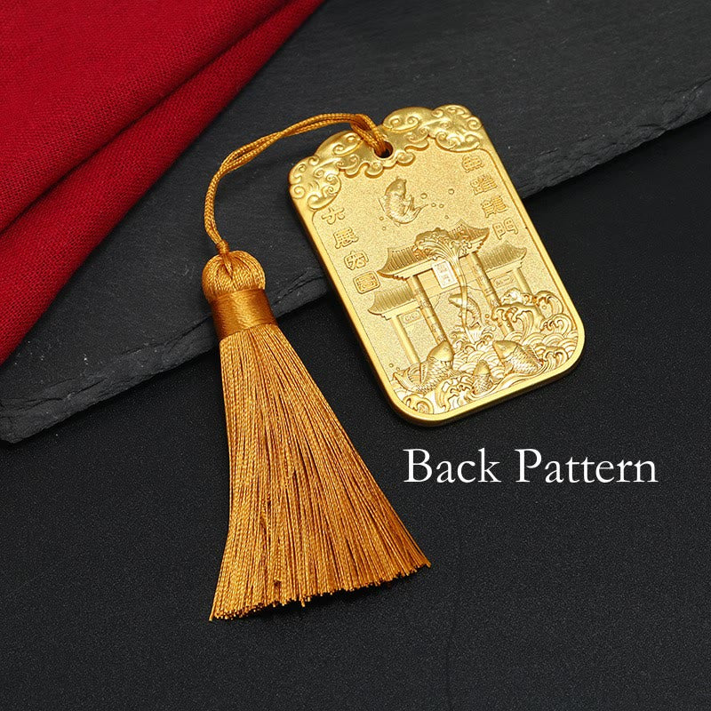 Buddha Stones Feng Shui Stella di buon auspicio Penna Wenchang Pagoda Pesce Koi Decorazione da appendere all'auto - Image 8