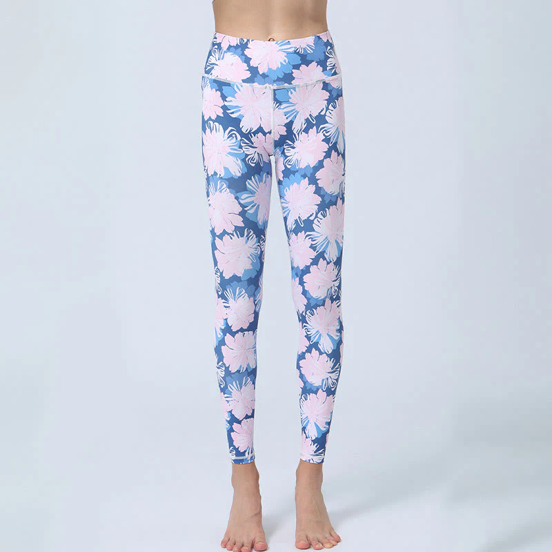Buddha Stones Flowers Leaves Stampa Sport Fitness Yoga Leggings a vita alta Pantaloni da yoga da donna - Image 10
