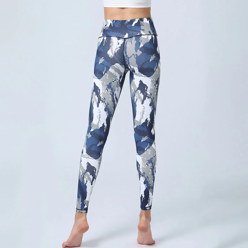 Buddha Stones Flowers Leaves Stampa Sport Fitness Yoga Leggings a vita alta Pantaloni da yoga da donna - Image 4