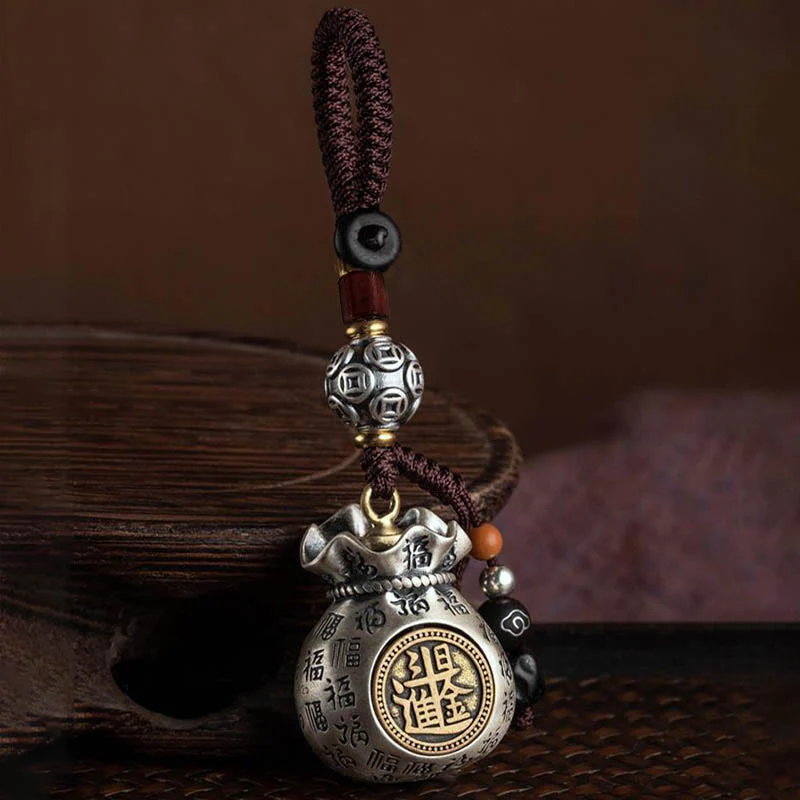 Buddha Stones Fu Character Money Bag Fare soldi ogni giorno Portachiavi fortuna - Image 13