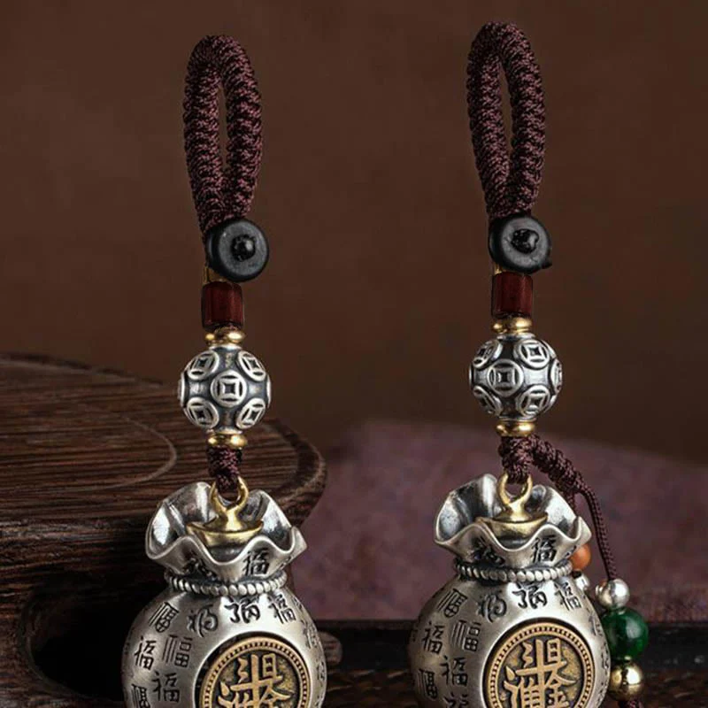 Buddha Stones Fu Character Money Bag Fare soldi ogni giorno Portachiavi fortuna - Image 18