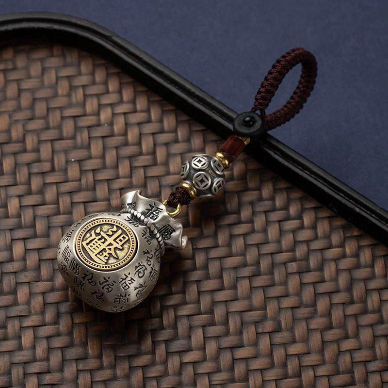 Buddha Stones Fu Character Money Bag Fare soldi ogni giorno Portachiavi fortuna - Image 4
