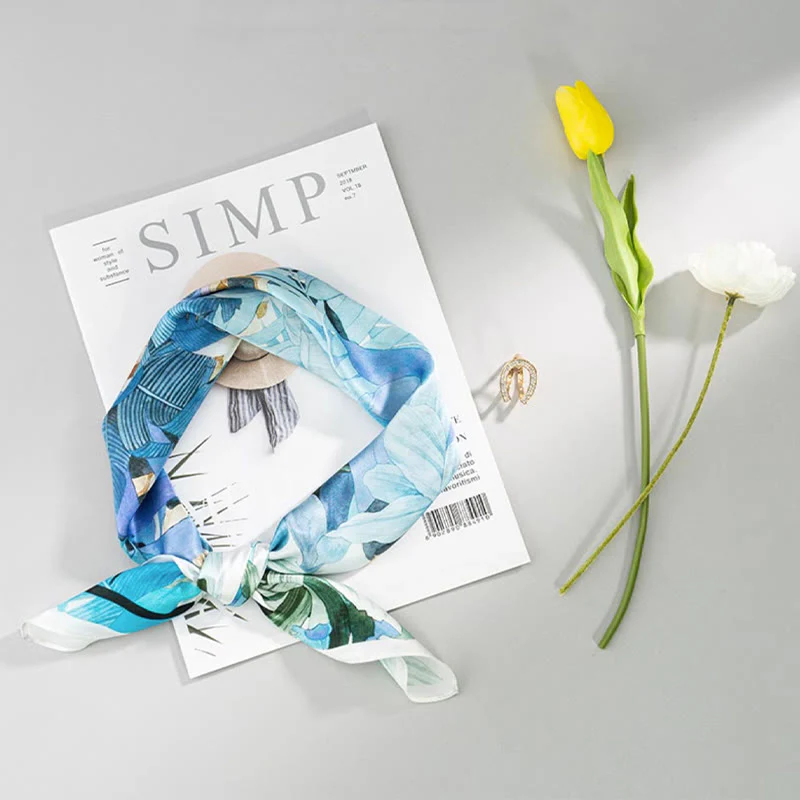 Buddha Stones Jungle Oil Painting Nuvole di buon auspicio Sciarpa in seta di gelso al 100% Sciarpa da collo in seta bifacciale di qualità premium 6A - Image 15