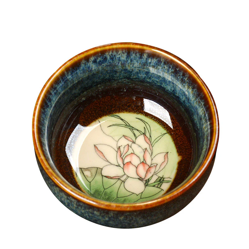 Buddha Stones Lotus Dragon Phoenix Koi Fish Tazza da tè in ceramica cinese Jianzhan Kung Fu Tea Cup 110ml - Image 10