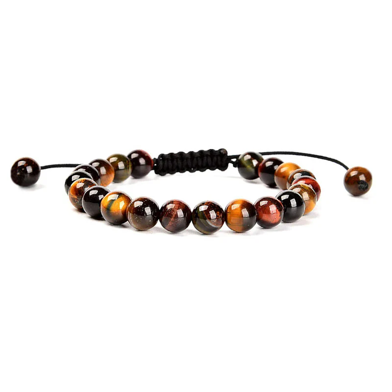 Buddha Stones Pietre di cristallo con potere curativo naturale Bracciale unisex regolabile in macramè - Image 12
