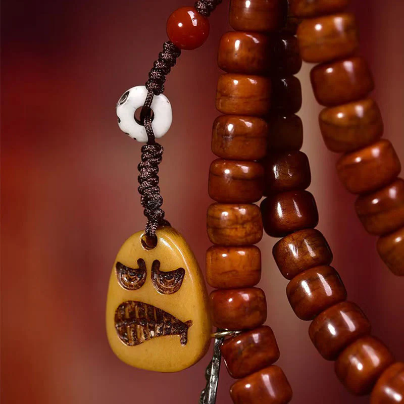 Buddha Stones Tibet 108 Perle Perle d'osso Perle Dzi Forza Mala - Image 5