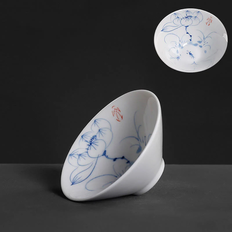 Buddha Stones Vintage Prugna Orchidea Bambù Crisantemo Loto Koi Pesce Tazza da Tè in Ceramica Kung Fu Tazze da Tè - Image 10