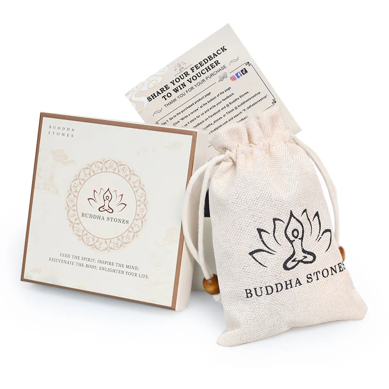 Collana con bracciale in giada bianca Bodhi Lotus Mala Harmony Buddha Stones - Image 10