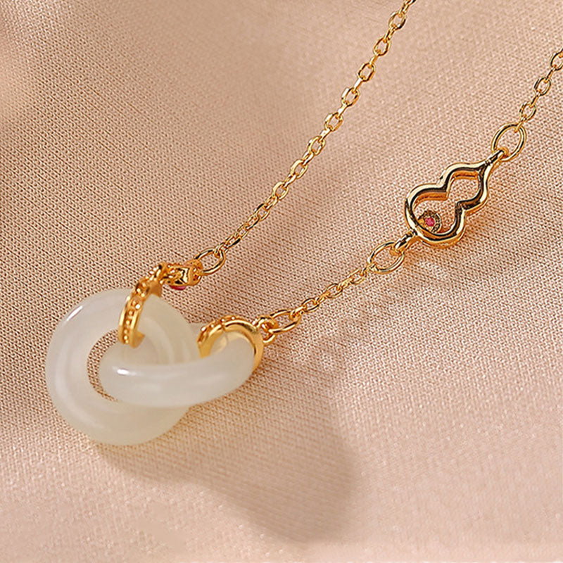 Collana con ciondolo a forma di catena con ciondolo rotondo in argento sterling 925 con Buddha Stones e giada fortunata e prospera - Image 5