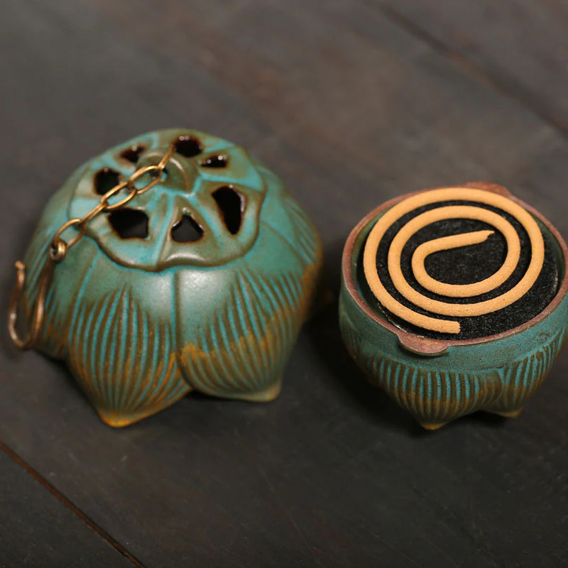 Decorazione per bruciatore di incenso sospeso Buddha Stones meditazione di loto - Image 6