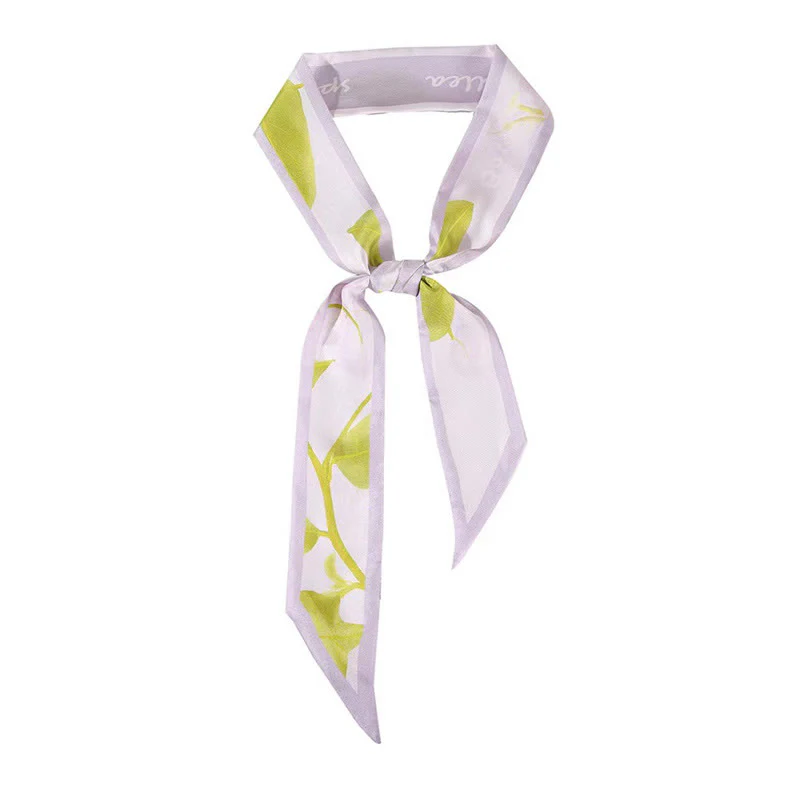 Foulard per capelli in seta 100% gelso Twilly, motivo floreale , Buddha Stones , affreschi di Dunhuang, montagne, tramonto - Image 27