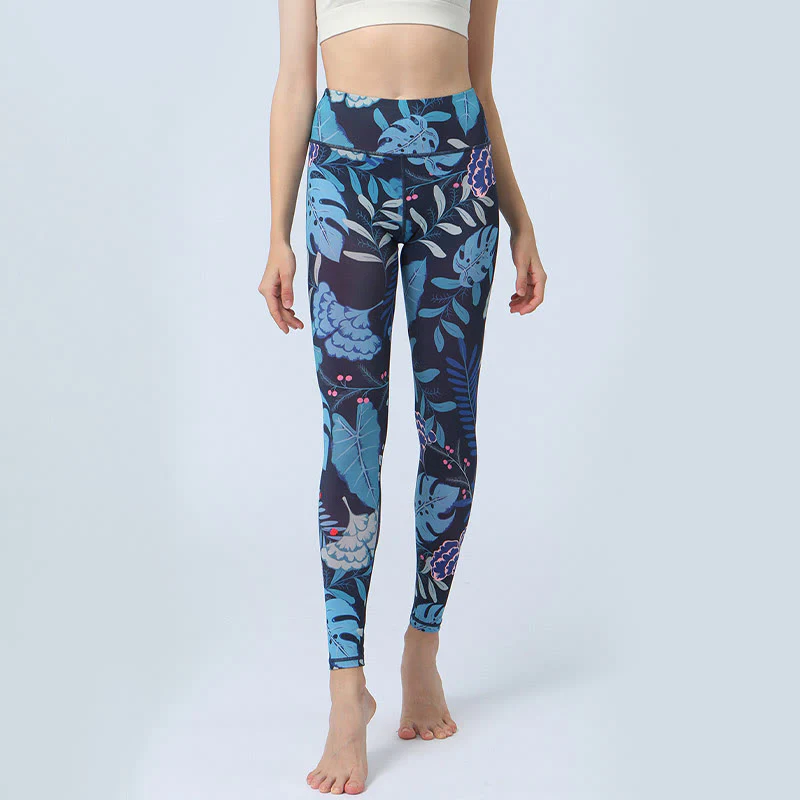 Leggings da yoga a vita alta con stampa Buddha Stones , per fitness e sport, da donna - Image 12