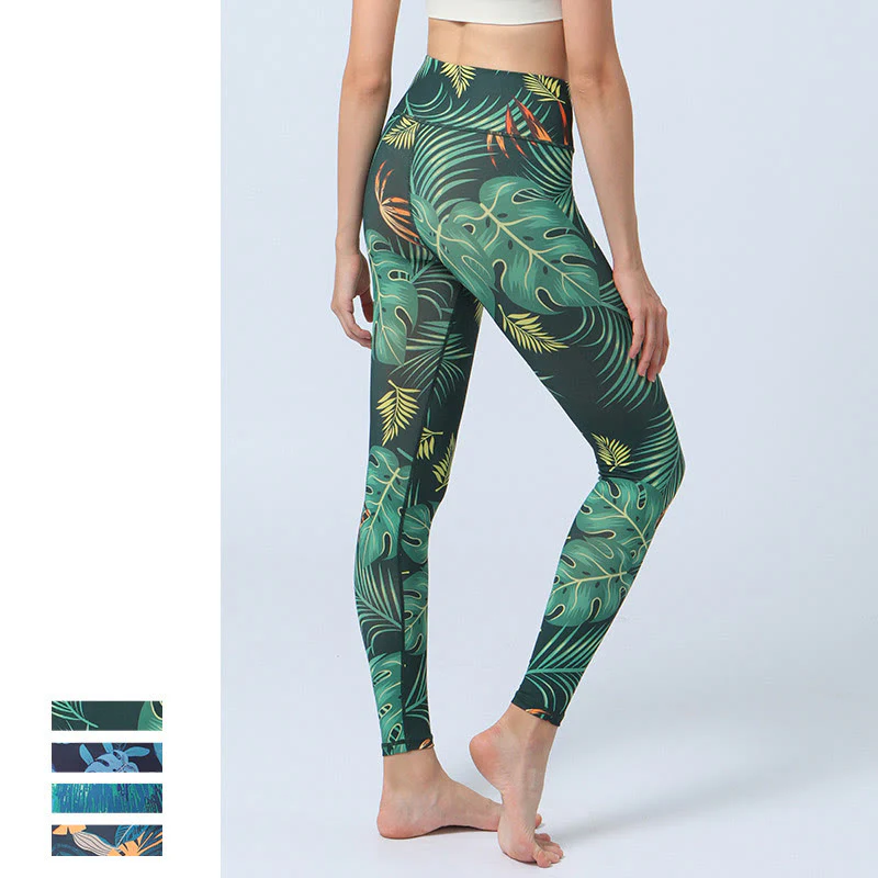 Leggings da yoga a vita alta con stampa Buddha Stones , per fitness e sport, da donna - Image 5