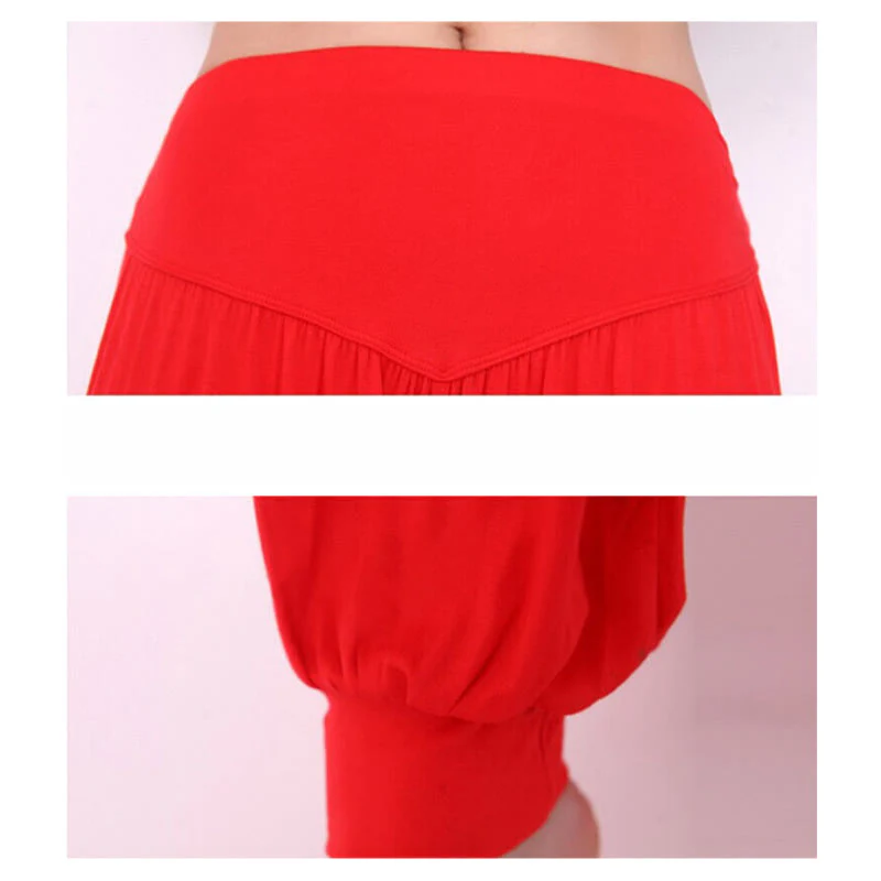 Pantaloni lunghi harem da yoga e danza in tinta unita Buddha Stones - Image 29