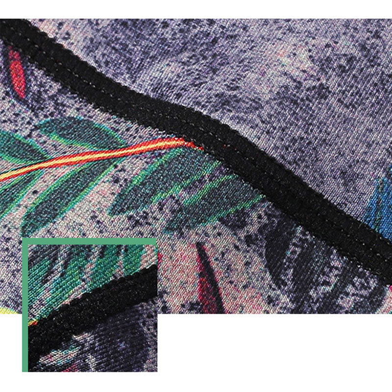 Pantaloni sportivi da yoga con stampa di piume di pavone rosso e blu , Buddha Stones, pantaloni da yoga da donna - Image 13