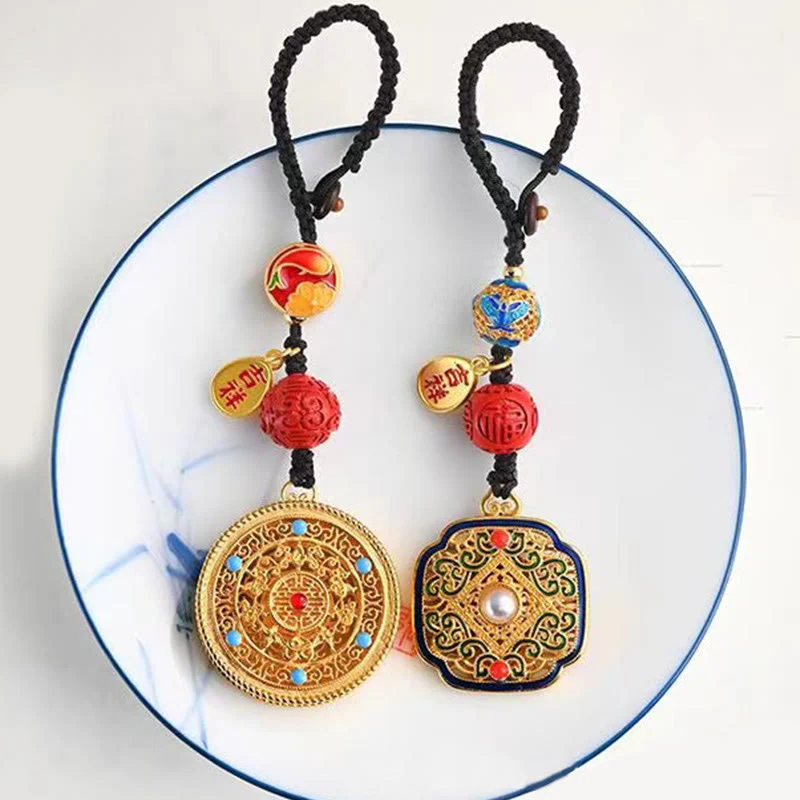 Portachiavi con ciondolo a forma Buddha Stones Fu Character Blessing Ruyi - Image 21