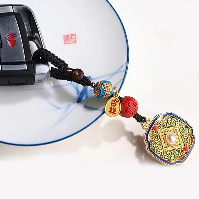 Portachiavi con ciondolo a forma Buddha Stones Fu Character Blessing Ruyi - Image 6