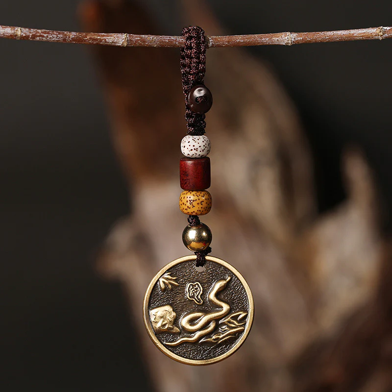 Portachiavi con decorazione in rame con zodiaco cinese e fortuna - Image 7