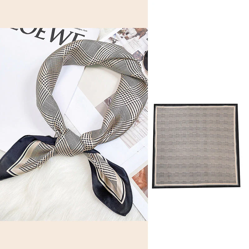 Sciarpa per capelli al collo in seta di gelso al 100%, motivo: Buddha Stones , scena pastorale, mongolfiera, fiori primaverili - Image 26